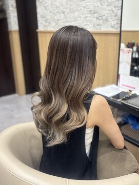 ユニックス ララポート豊洲店(UNIX Salon&Spa) ロング/グラデーションカラー/顔周りレイヤー