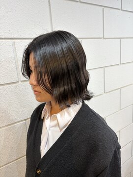 オリーブグレー/ココアベージュ/クラゲヘアー