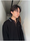 センターパートニュアンスパーマ曲がる縮毛今日せ