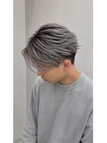 マンス ルージュ 博多店(Mince Rouge)&nbsp;シルバーバレイヤージュ×ナチュラルセンターパート