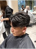 フェザーショート韓国マッシュフェザーパーマ韓国ヘア三鷹