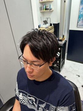 リバティシェアバーバー 銀座(LIBERTY SHARE BARBER) アップバングスタイル