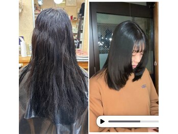 シンラヘアー(SINRAhair)の写真/【白髪の悩みを解決！】専属スタイリストが担当◇髪に優しい薬剤でダメージレスにカラーを楽しもう♪