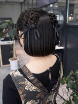アイティーバイアルバム 八王子店(IT by ALBUM)&nbsp;おくれ毛グレージュ韓国ヘアミディアムボブ_ba586071