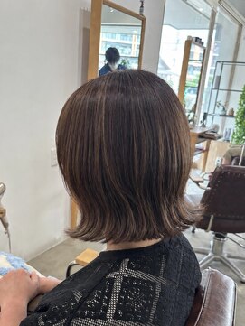 サロン(SALON) レイヤーボブ/白髪ぼかし/ハイライトカラー