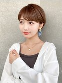 ハンサムショート/丸みショートボブ/20代30代40代50代/顔周り