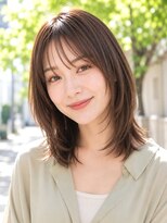 ロティー 天神(loty)&nbsp;レイヤー ミディアム くびれヘア 小顔カット 似合わせ 髪質改善