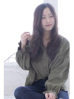 ヘアーメイク ラグズ(Hair Make Luxtz)&nbsp;フェザーロング/ダークトーン/暗髪/センターパート/巻き髪ロング