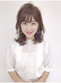 小顔ミディアムパーマ