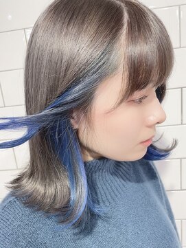 ブルー(BLUE) 《Blue》#インナーカラー#ブルーサファイア#グレージュ