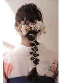 卒業式トレンド紐アレンジヘア