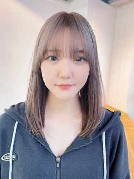 アイティーバイアルバム 藤沢店(IT by ALBUM) ベージュロブ_切りっぱなしボブエアリーロング_ba484751