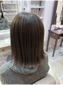 アッシュベージュ×髪質改善カラー