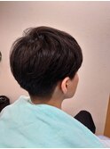 マッシュ ショートボブ ツーブロック フェード ビジネススタイル