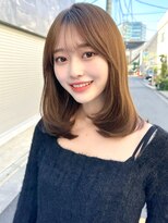 ミラリー トウキョウ(Mirareee Tokyo) 20代30代40代◎前髪パーマ韓国風巻きくすみベージュお団子ヘア