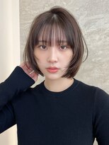 ロンドソレイユ 池袋(Lond soleil)&nbsp;オリーブグレー/ボブ/顔周り/小顔/レイヤー/髪質改善/縮毛/池袋