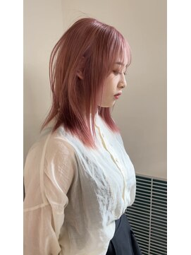 クペウ(cope'u) 縮毛矯正ピンクカラー