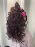 高校生限定☆16時～限定持込飾り付け放題盛り髪ヘアセット￥3300