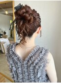 アップスタイル ヘアセット お呼ばれヘア