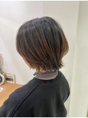 髪質改善縮毛矯正レイヤーカット顔周り前髪韓国ミニウルフ/池袋