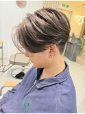センターパート×メンズバレイシャージュ