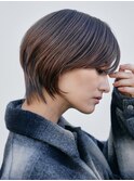 横浜西口顔周りレイヤーカットくびれヘア切りっぱなしボブ30代