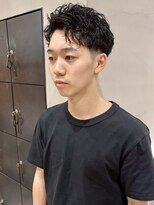 ヘアー アイス ルーチェ(HAIR ICI LUCE)&nbsp;束感メンズパーマツイストスパイラル短髪アップバング