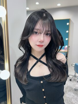 ボタン 熊本(VOTAN) 透ける暗髪/レイヤーカット/顔まわり/韓国ヘア/熊本美容室