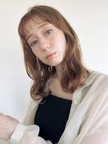 COVER HAIR ACADEMY 北浦和【カバーヘア アカデミー】北浦和西口店【4/6 OPEN(予定)】&nbsp;オレンジブラウン/ミディアムレイヤーゆるふわパーマ小顔魅せp