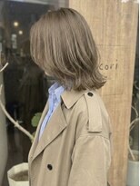 ニコリヘアワークス(nicori hair works)&nbsp;ミディアム×ベージュ×レイヤー3