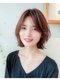 ふんわり透明感◎大人可愛いレイヤーボブ×ブラウンベージュ