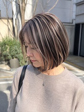 ロンドヴァリー 渋谷店(Lond vallee) アンブレラカラー/白髪ぼかし/顔周りカット/韓国巻き/渋谷
