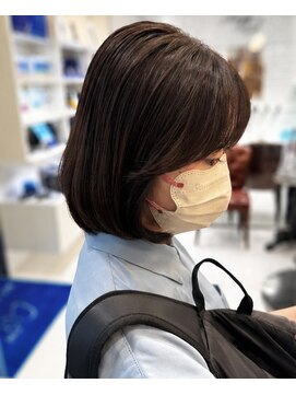 エアー 銀座タワー(AIR) 【藤岡】大人サイドバングショートボブ