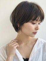 アンサ 小倉店(ANSA)&nbsp;透け感シースルーバング×丸みショートボブ