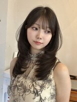 アンカーバイナチュラル(anchor by natural)&nbsp;韓国風/レイヤー/前髪カット/オリーブ/透明感/ハッシュカット