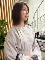 カミエ(kamie) ブラウンボブ×透明感カラーで作る大人っぽい雰囲気
