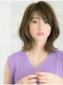 外国人風外ハネロブ☆セミウェット仕上げで艶っぽく☆