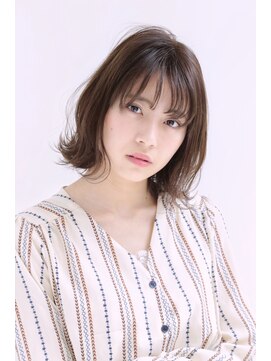 ヘアメイク シュシュ(Hair make chou chou) 小顔ナチュラルボブ毛先パーマ黒髪20代