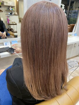 ヘアーサロン キー(Key) ダブルブリーチで圧倒的な透明感♪クリアピンクベージュ