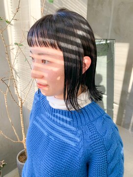 テトヘアー(teto hair) 外ハネボブ、オン眉、ワイドバング、スリークボブ