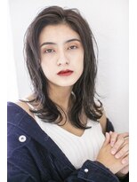 アジールヘア 北千住駅西口店(agir hair)&nbsp;大人っぽリラクシーミディ/かきあげ【北千住】