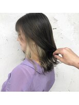 ヘアアトリエコモノ(hair l'atelier KoMoNo) 【1ブリーチ】はっきりコントラスト！インナーホワイトベージュ
