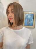   【Lond avenir 】ハイトーン柔らかベージュボブ