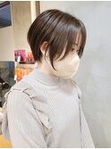 大人ショートボブ/ショートヘア/イルミナカラー/ベージュ[調布]