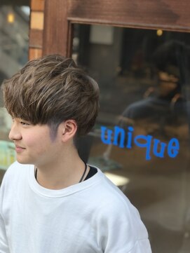 ユニーク(unique) silver beige X mens short