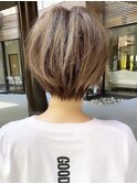 【Laff】大人可愛い20代30代40代ショートボブ丸みショート