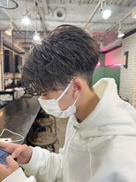 2wayツーブロックマッシュ×センターパート