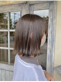 結べる長さの切りっぱなしボブ◎