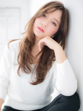 スペース 海浜幕張(spes) 海浜幕張/髪質改善/ニュアンスカラー×波巻きレイヤーロングe