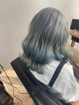 マーレ(MARLE./) シルバー×スカイブルーインナー